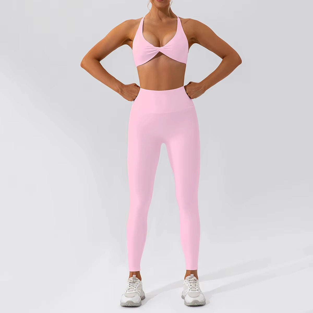 2PCS Yoga Suit Sports Set Women Quick-Drying Gym Set Women Tracksuit Running Workout Long Sleeve Sports Shirt Yoga Clothing