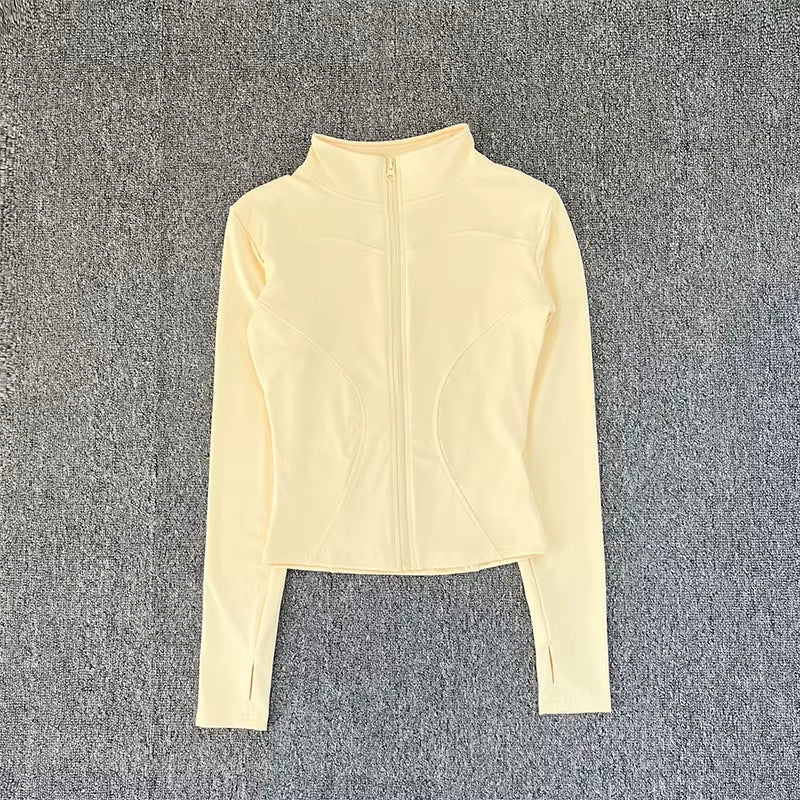Women Sport Jacket Long Sleeve Shirt Workout Coat Gym Training Clothing Yoga Sportswear