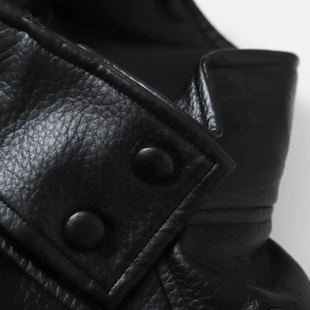 Casual Chic Black Leather Jackets Women Long Sleeve Buttons Elastic Oversized Coats Fashion 2026 Spring Streetwear Coats